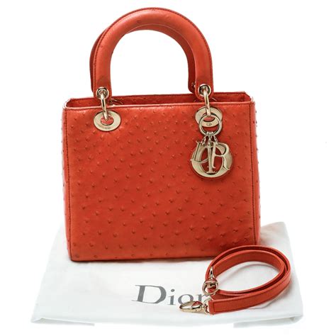 lady dior ostrich bag|first lady of france bag.